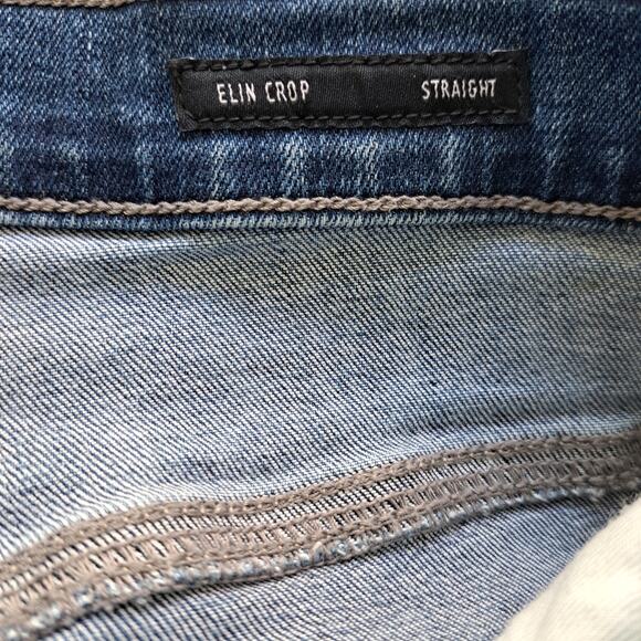 EDWIN Elin High Waist Straight Crop Jeans Size 28 in Vibe Medium Wash - Picture 5 of 9